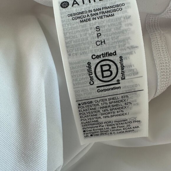 Short Athleta White Ace Mesh Skort New With Tags - Size Small - Picture 6 of 7
